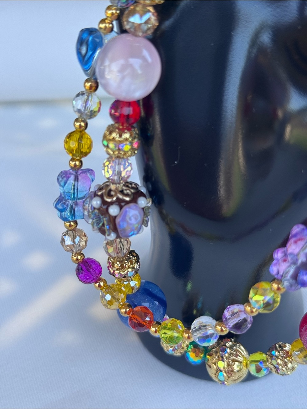Multicolor Beaded Parrot Bag Charm Chain | Luxe Accessory | bird lover tropical - Picture 3 of 9